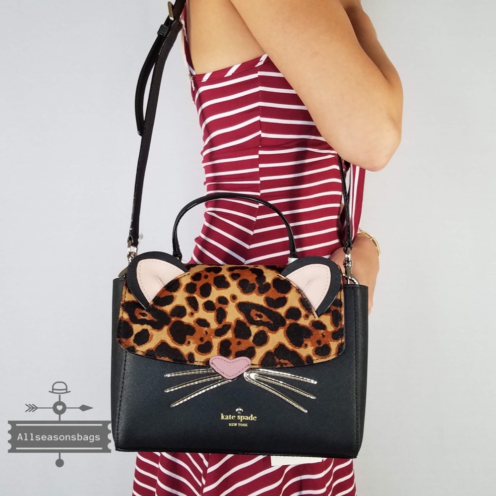 Kate spade leopard crossbody run wild black Kerrie - Picture 4 of 8